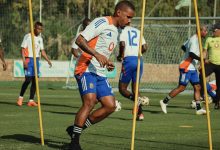 Oswin Appollis of Orlando Pirates at training