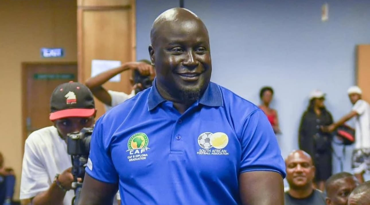 AmaZulu FC goalkeeper coach Posnett Omony during CAF licence exams 
