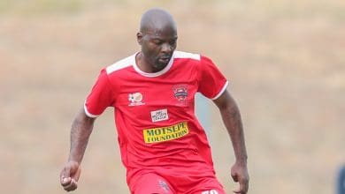 Rooi Mahamutsa in action for Gomora United during the SAFA ABC Motsepe League National Playoffs in Gauteng