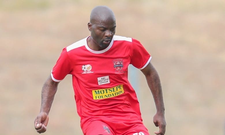 Rooi Mahamutsa in action for Gomora United during the SAFA ABC Motsepe League National Playoffs in Gauteng