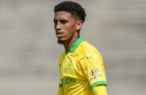 Rushine De Reuck playing for Mamelodi Sundowns