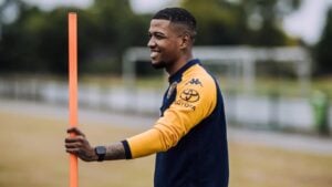 Rushwin Dortley of Kaizer Chiefs at training