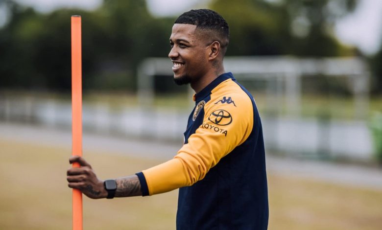 Rushwin Dortley of Kaizer Chiefs at training