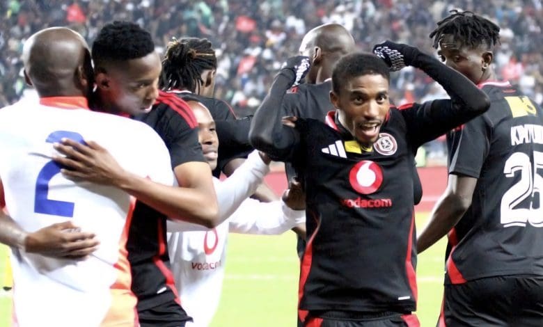 Monnapule Saleng celebrate a goal during the MTN8