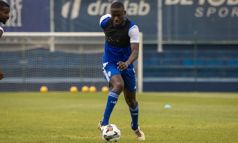 South African right-back Mhleli Mabuza at his new club Amora FC