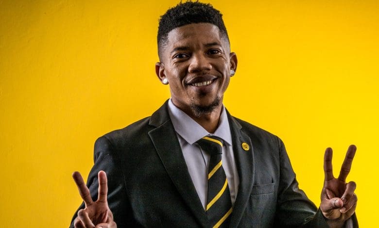 Tebogo Potsane during his unveiling at Kaizer Chiefs