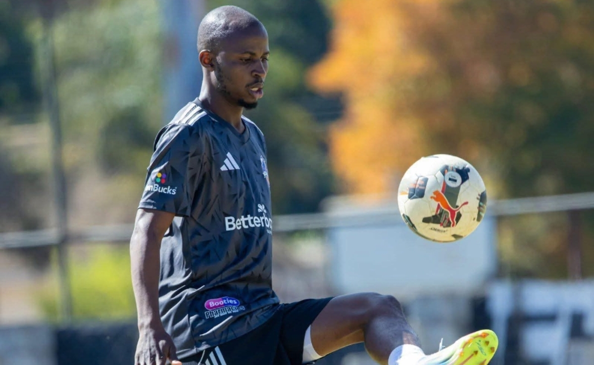 Striker Terrence Dzvukamanja in action for Scottland