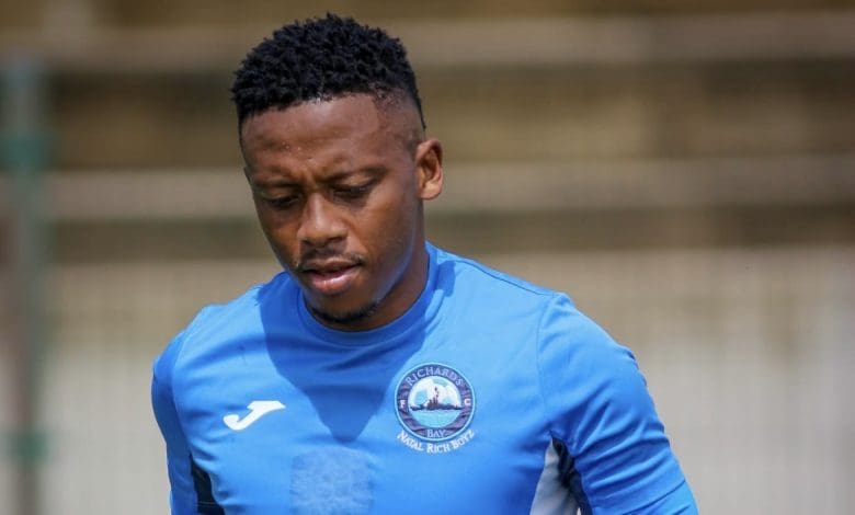 Richards Bay FC striker Thabiso Kutumela during training session