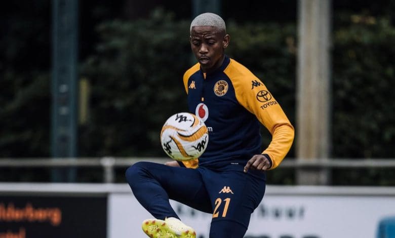 Kaizer Chiefs midfielder Thabo Cele in action during training session