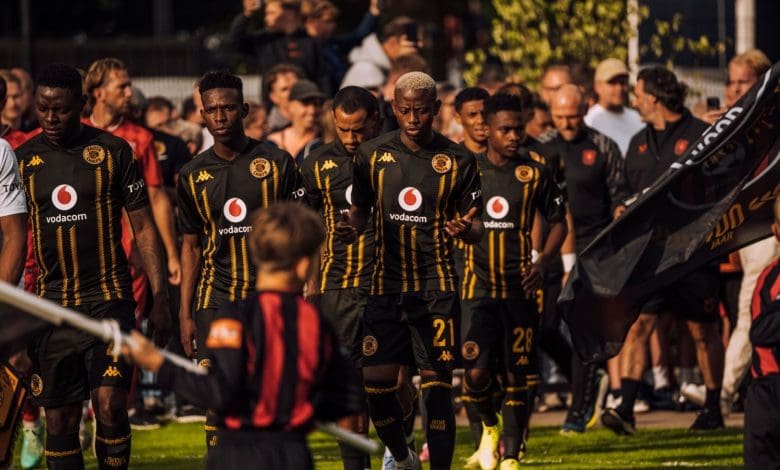 Thabo Cele with his Kaizer Chiefs teammates