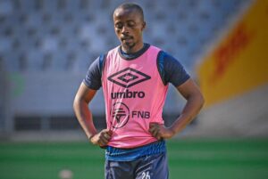 Thabo Nodada of Cape Town City FC during a training session