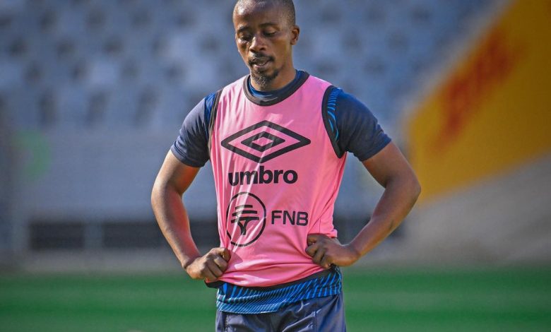 Thabo Nodada of Cape Town City FC during a training session