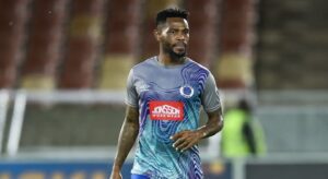 Former SuperSport United defender Thulani Hlatshwayo during the warm-up session