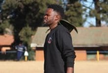 Former Kaizer Chiefs midfielder Willard Katsande during a Kitoko Soccer School match
