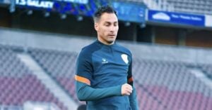 Bradley Grobler during a warm-up session with Sekhukhune United