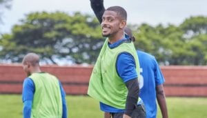 Durban City striker Joslin Kamatuka in training