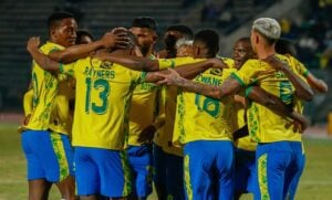 Mamelodi Sundowns in action against Richards Bay FC in the MTN8