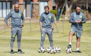 Miguel Cardoso at training with Mamelodi Sundowns