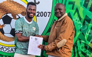 Thato Mokeke and Dan Malesela during his unveiling at the Baroka Village.