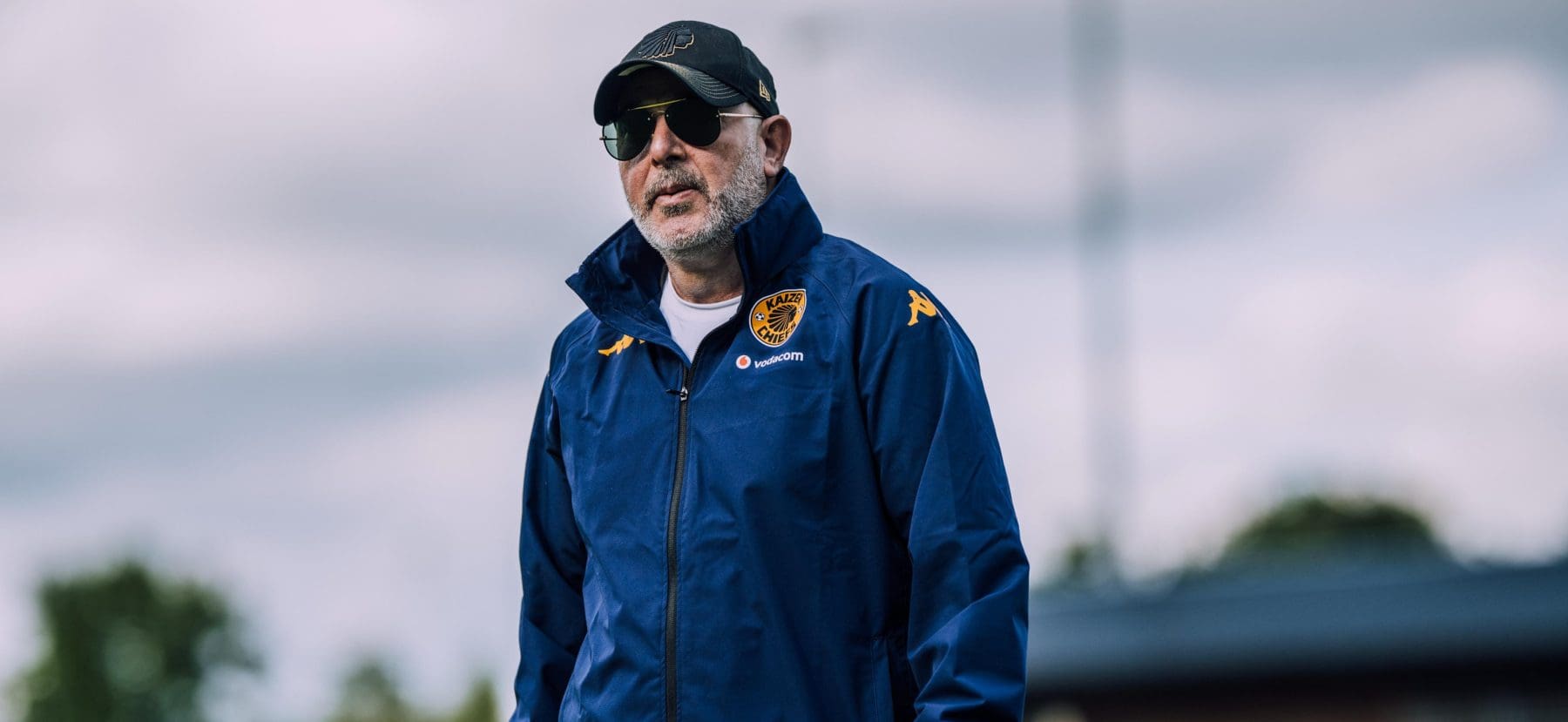 Kaizer Chiefs coach Nasreddine Nabi walking around during the team’s training session