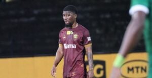 Stellenbosch FC left-back Omega Mdaka