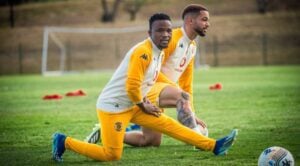 Paseka Mako training at Kaizer Chiefs