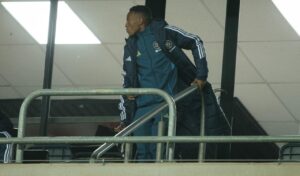 Relebohile Mofokeng in the stands at Orlando Stadium