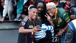 Relebohile Mofokeng with Fans