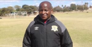 Simon Gopane during a training session at Black Leopards