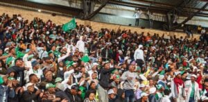 Siwelele FC fans singing during their first league match of the season