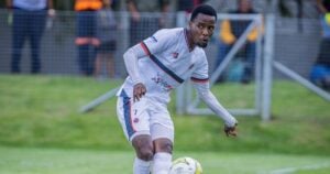 Thero Setsile in action for Jwaneng Galaxy FC