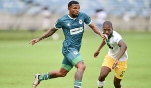 AmaZulu FC defender Wayde Jooste on the ball against Golden Arrows