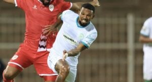 AmaZulu FC defender Wayde Jooste in action against Sekhukhune United’s Sipho Mbule