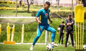 midfielder Tebogo Potsane of Kaizer Chiefs at training