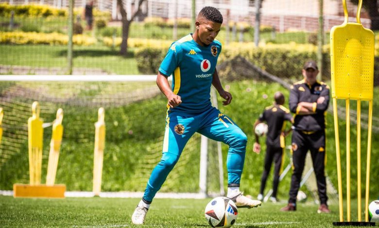 midfielder Tebogo Potsane of Kaizer Chiefs at training