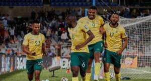Bafana Bafana players celebrating