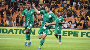 Bradley Grobler celebrating a goal against Kaizer Chiefs
