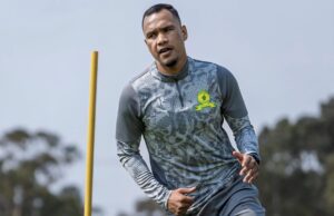 Mamelodi Sundowns defender Fawaaz Basadien during a training session at the club headquarters