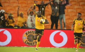 Flavio Silva of Kaizer Chiefs celebrating a goal