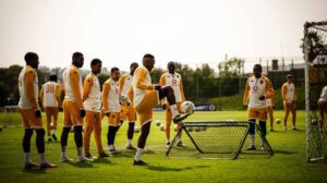 Kaizer Chiefs players at training