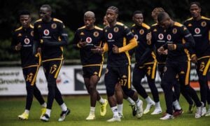 Kaizer Chiefs players at training