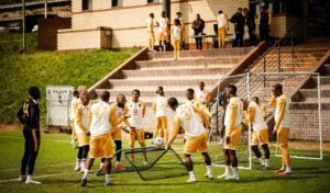 Kaizer Chiefs players at training