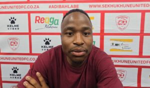 Keletso Makgalwa talks to FARPost during a Sekhukhune United media day