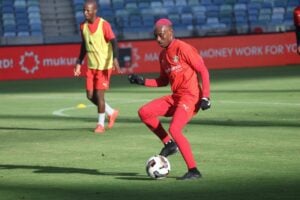 Khama Billiat during training at Orlando Stadium