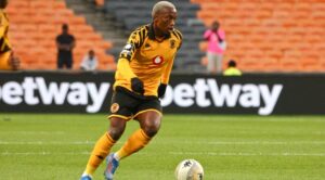 Khanyisa Mayo on duty at Kaizer Chiefs