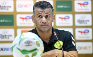 Miloud Hamdi at Yanga SC during a media press conference