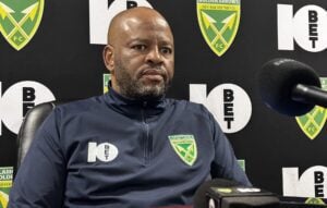 Manqoba Mngqithi at press converance