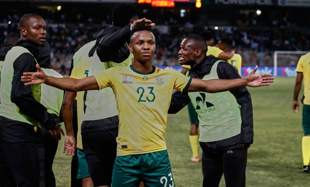 Mohau Nkota in celebratory mood