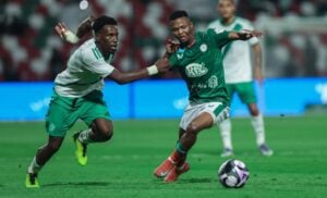 Bafana Bafana star Mohau Nkota in action for Al Ettifaq
