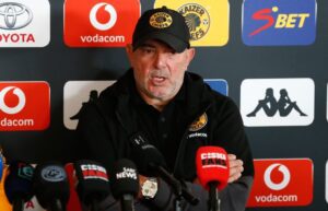 Nasreddine Nabi of Kaizer Chiefs speaking